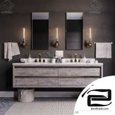 BEZIER DOUBLE FLOATING VANITY bathroom furniture