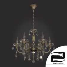 Chandelier with crystal Eurosvet 10005/6 antique bronze Chelina