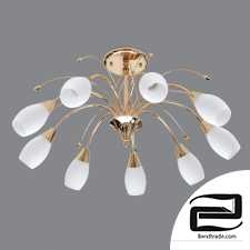  Ceiling chandelier with plafonds Eurosvet 22080/9 gold Ginevra