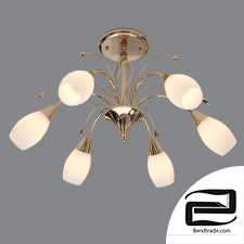  Ceiling chandelier with plafonds Eurosvet 22080/6 gold Ginevra
