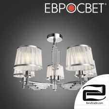 Ceiling chandelier with lampshades Eurosvet 60081/5 Amalfi 3D Model id 2330