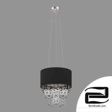 Hanging chandelier with black lampshade Bogate's 287/4 Papillon