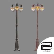 Street three-horn lamp on a pole Elektrostandard GL 3002F/3 Talli F/3