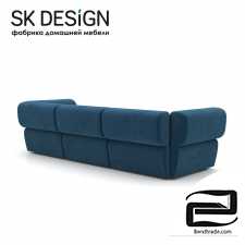 Triple sofa with Ottoman Fly ST