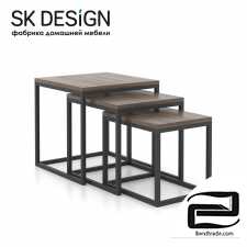  Set of Loft coffee tables 3D Model id 2831