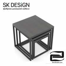  Set of Loft coffee tables 3D Model id 2831