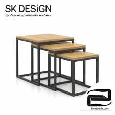  Set of Loft coffee tables 3D Model id 2831