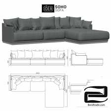 The IDEA of a Modular Sofa SOHO (art. 801-805-812)