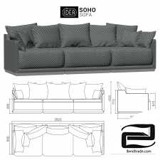 The IDEA of a Modular Sofa SOHO (art. 803-805-804)
