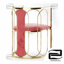 Velour chair pink/gold GY-DC8352GOLD-PK