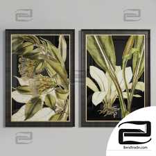 Baguette Tranquil Tropical Leaves Art Frame