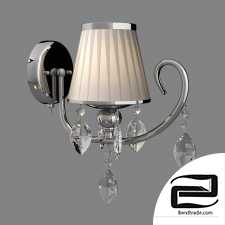 Sconce with lampshade and crystal Eurosvet 10021/1 Rosalva