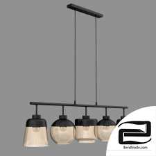 Lamp with glass shades on suspension TK Lighting 2382 Amber