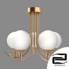 Ceiling lamp with glass shades Eurosvet 70101/5 gold Moon