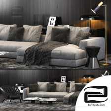 Furniture Furniture Decor Set Minotti Hamilton Sofa