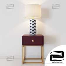 Bedside table Monatic Blue