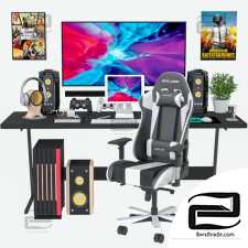 Furniture Furniture Decor Set Workplace JC Gaming Room