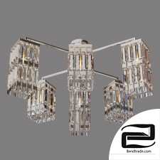 Ceiling crystal chandelier Eurosvet 10100/6 chrome Barra