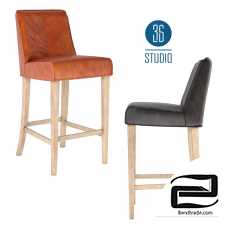 Leather bar stool model H374 from Studio 36