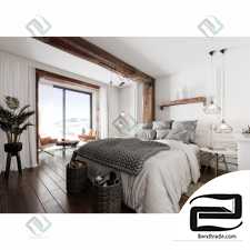 Bedroom Suite 3D Model id 4018
