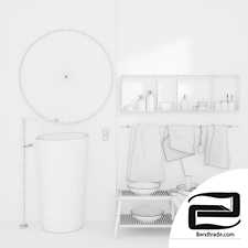 Bathroom set 3D Model id 423
