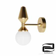 Dome # 4 sconce (Nickel/brass) art. 6257 by Pikartlights