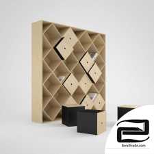 Bookcase 3D Model id 449