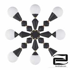 Stella dome chandelier V 6 black art. 6007 by Pikartlights