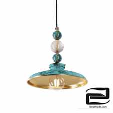 Brass suspension with glass balls ART. 5423 from Pikartlights