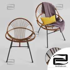 Rattan vintage chair Rohe Noordwolde