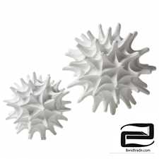 Statuette of Sea Urchin white 