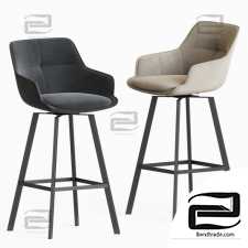 Bar stool Bar stool Black Krystoffer Velvet