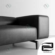 Sofa black leather