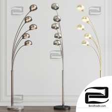 Floor Lamp Penbrook Chrome & White Arc Floor Lamp