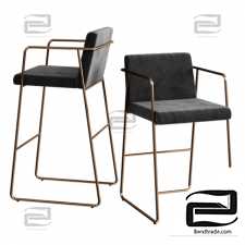 Chair CB2 rouka grey