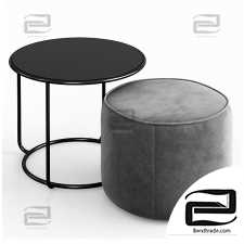 Tom Pouf & Side Table