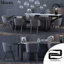 Table and chair Minotti 27