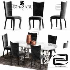 Table and chair Corte Zari EVA and FLORA