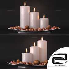 Candles and nuts candle and nuts