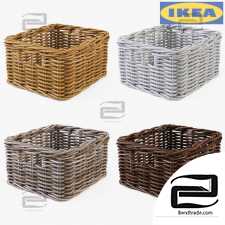 Wicker basket Wicker basket Ikea Byholma 2