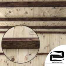 Wooden ceiling with beams Wooden ceiling with beams