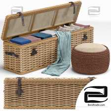 Wicker rattan chest Wicker rattan chest