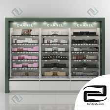 Shelf of perfumes Chanel