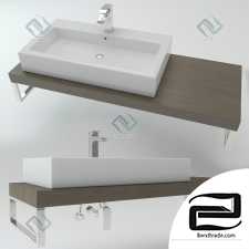 wooden plate washbasin