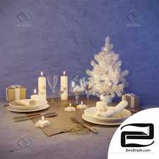 New Year's table setting