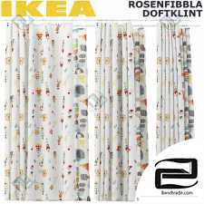 DOFTKLINT ROSENFIBBLA, shower curtain