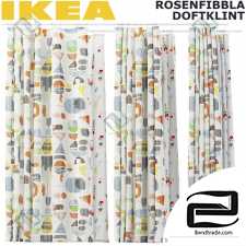 DOFTKLINT ROSENFIBBLA, shower curtain