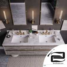 BEZIER DOUBLE FLOATING VANITY bathroom furniture