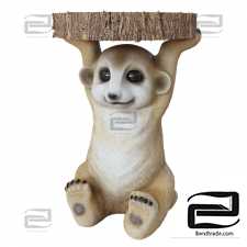 Side Table Animal Mini Mongoose Tables