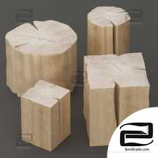 Set of stump tables Stump table set